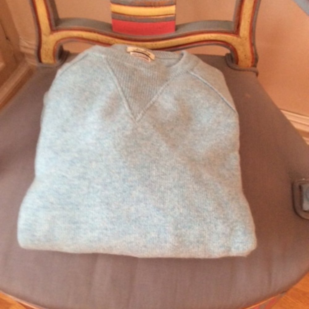 Designer Cashmere Sweater Large Heather Grey